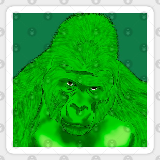 Green Gorilla Sticker by BenIrelandBooks